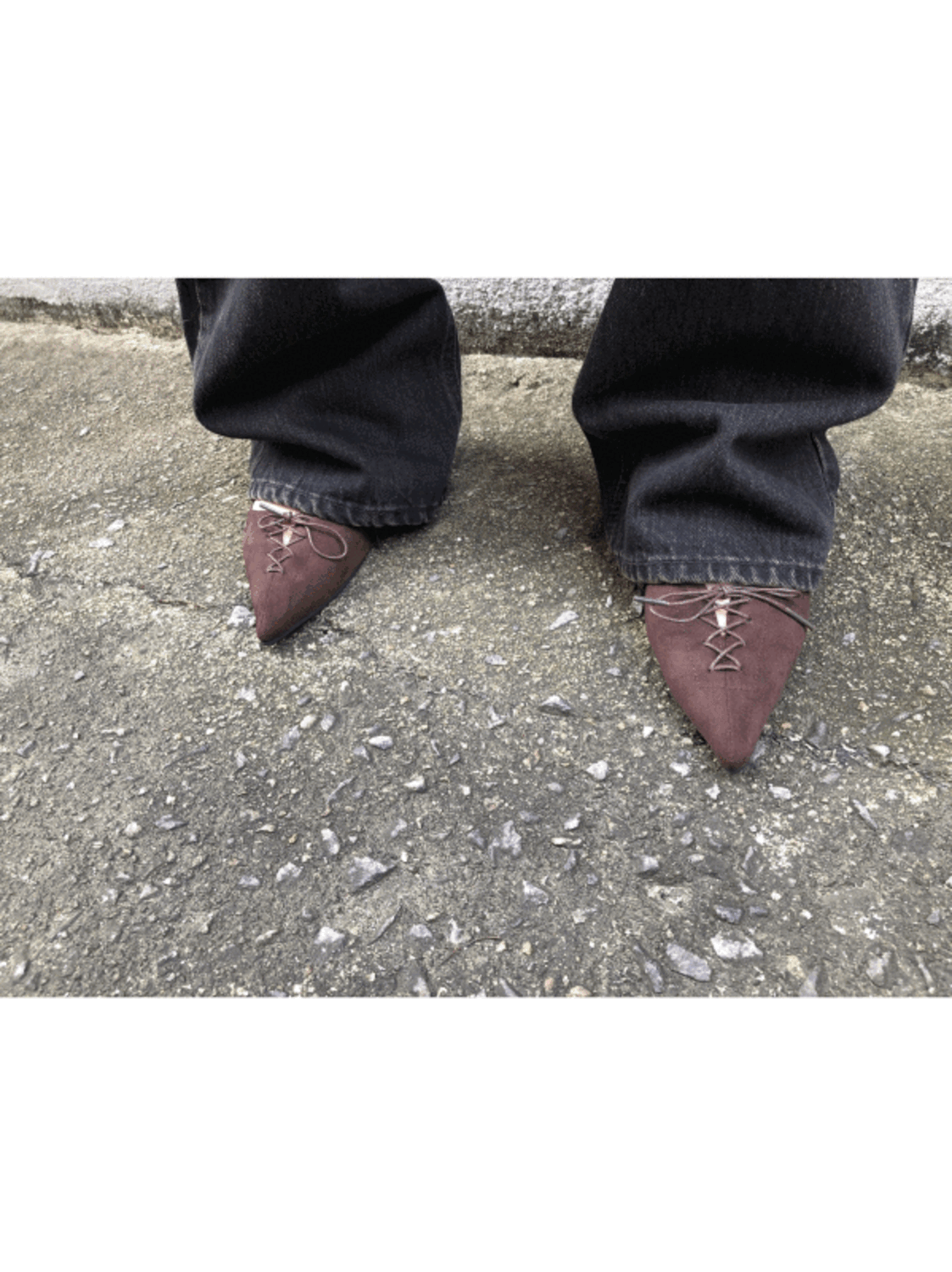 그린씨 lace-up suede stiletto heels (2color) / 레이스업 스웨이드 스틸레토 힐