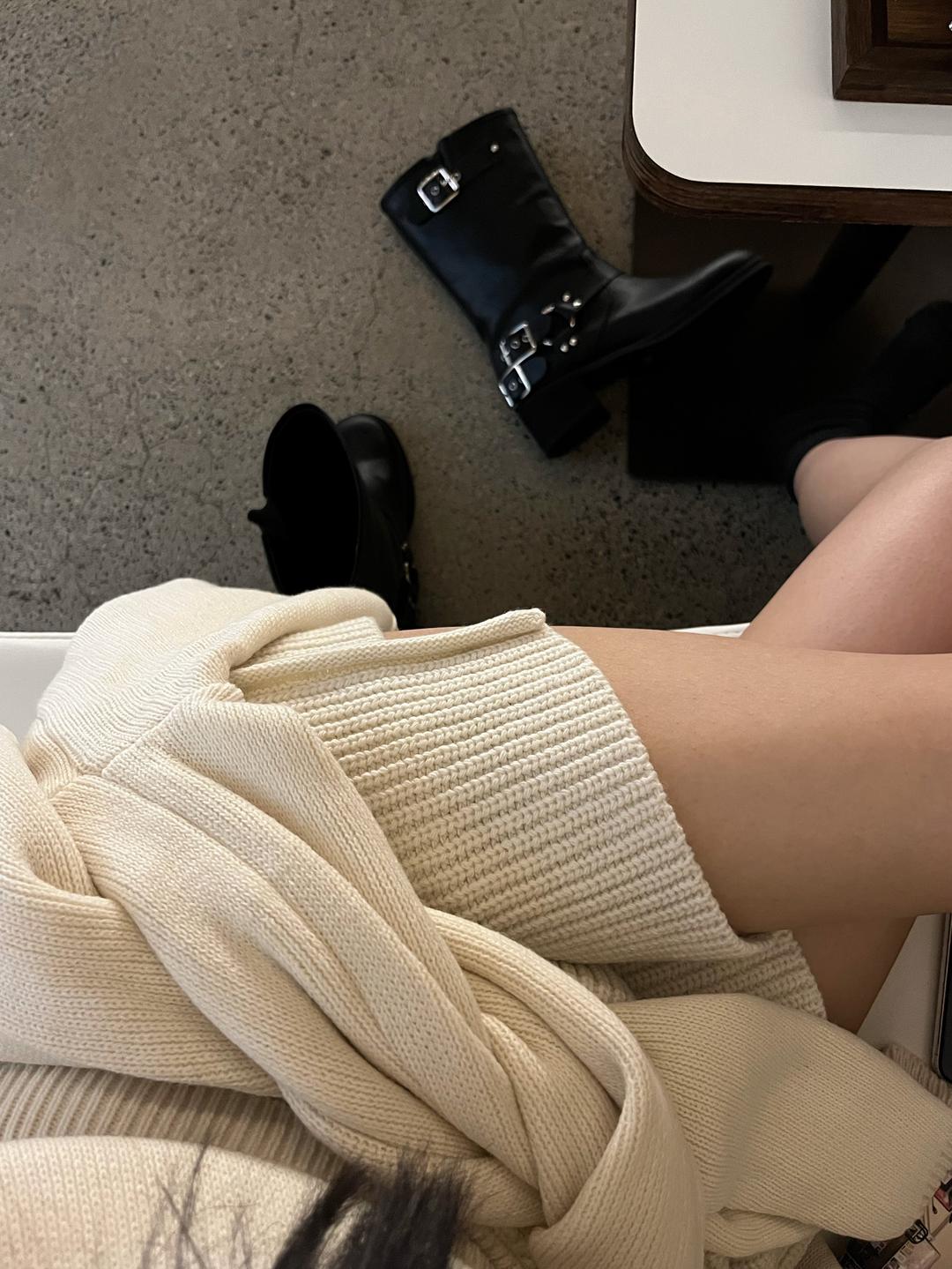 buckle middle boots (2color)