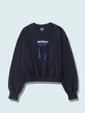 Ribbon Crop Sweatshirt Navy