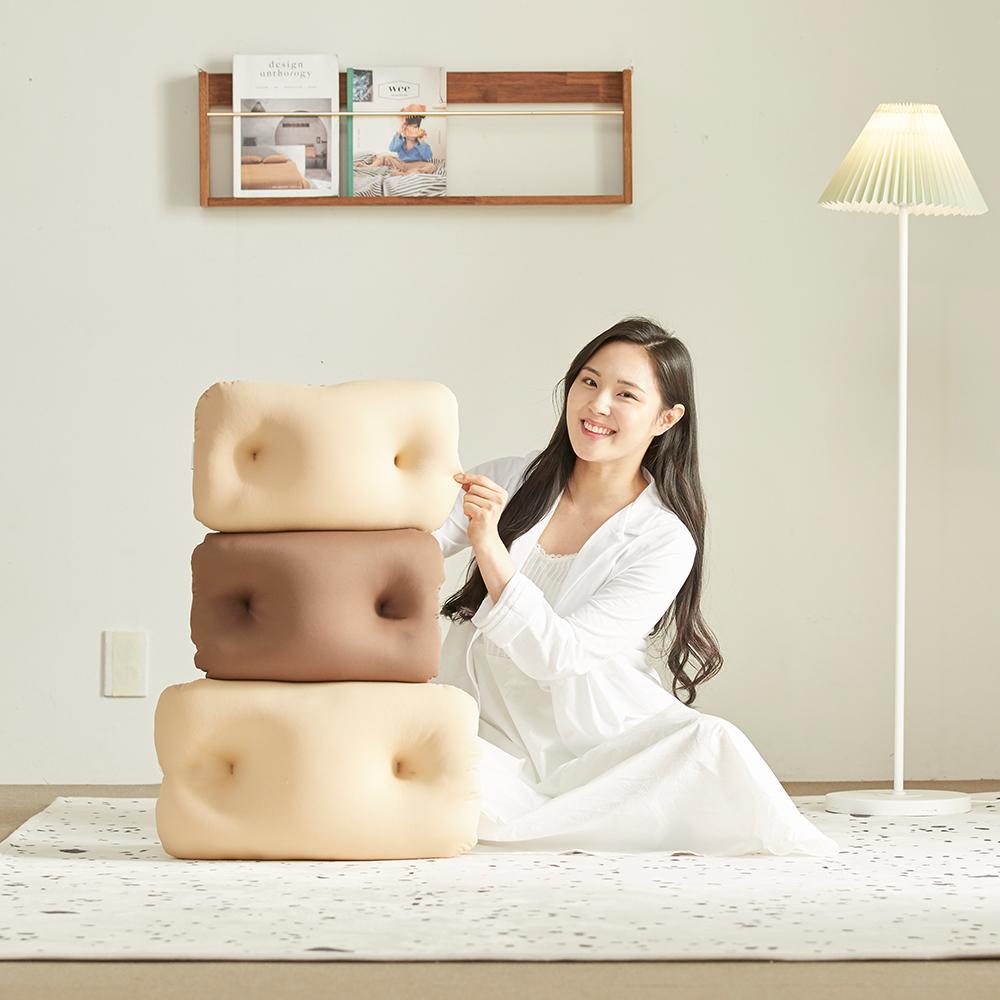 [시즌오프][베네베딩] 빨아쓰는 귀여운 건빵 비즈 베개 쿠션 (업체별도 무료배송)