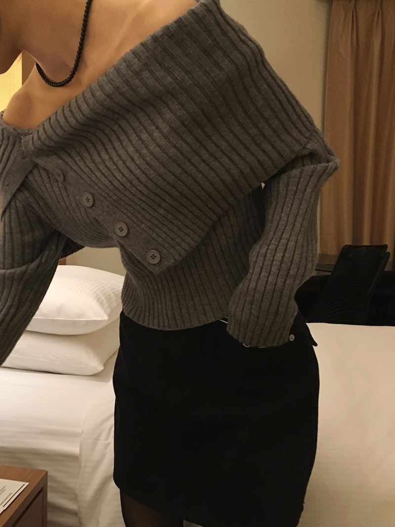 Button off-shoulder NT (2 color)