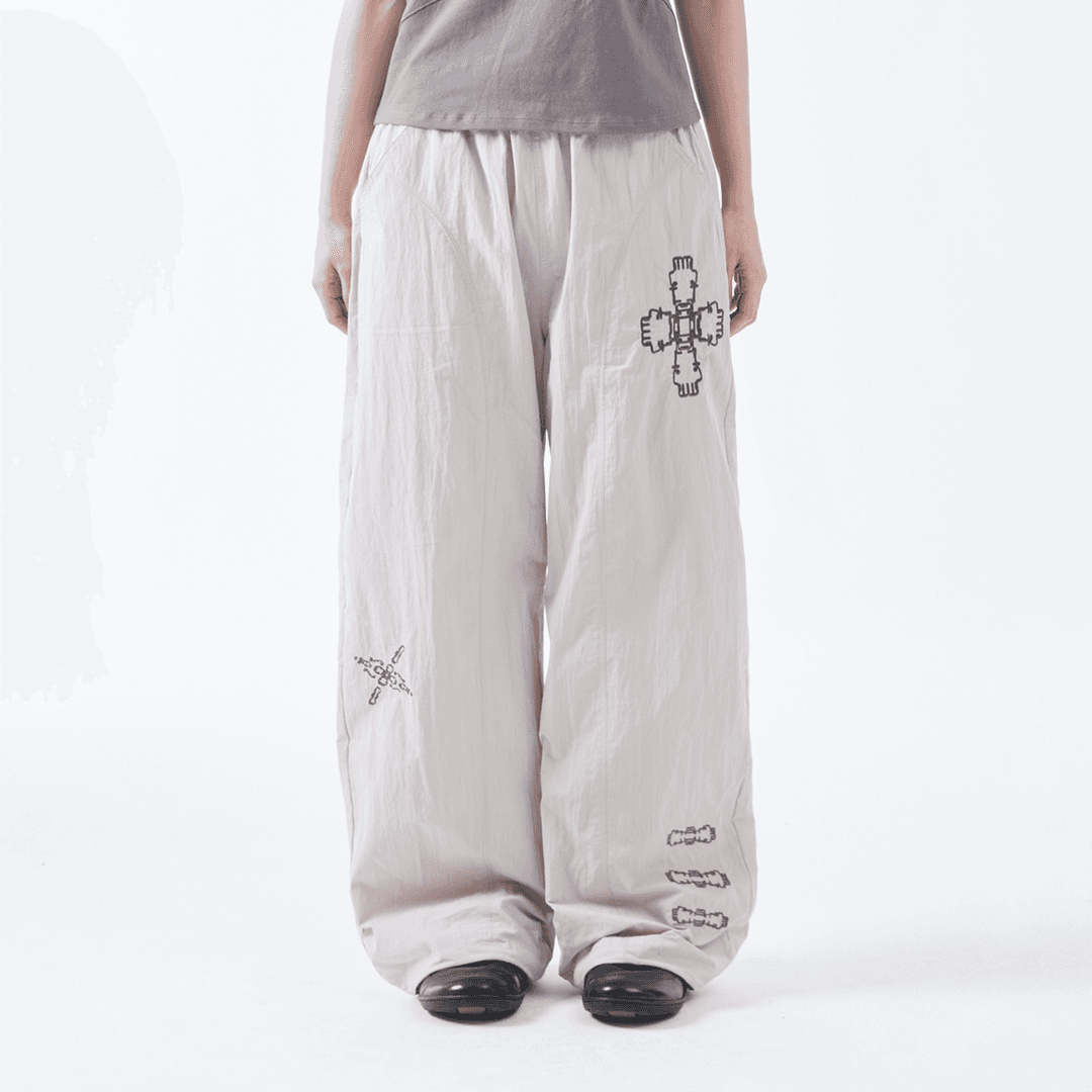 TCM ethnic nylon pants (ivory)