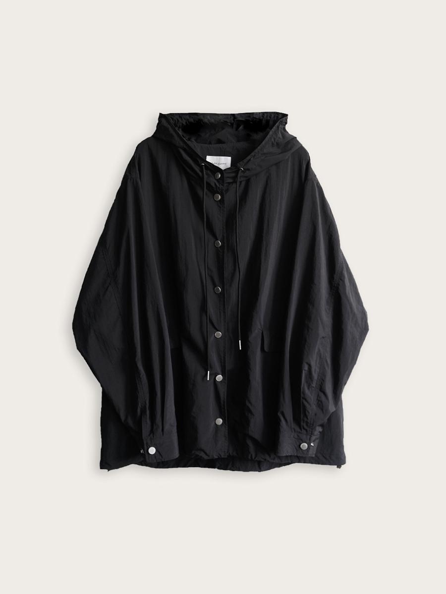 summer hoodie jacket - black