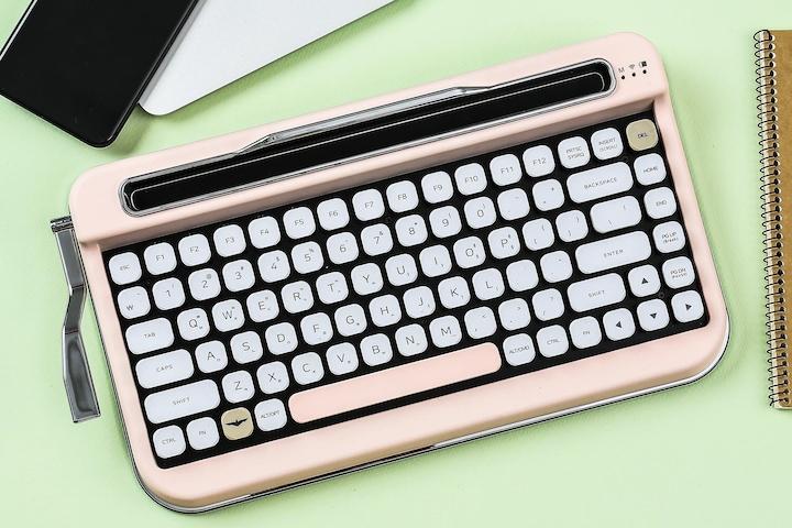 레트로 타자기 무선 블루투스 키보드 4 color (다이아몬드 키캡,한글)