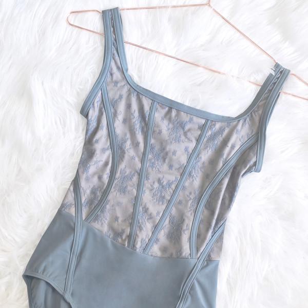 Sansha. Customized Lace Contour Leo. Smog Blue