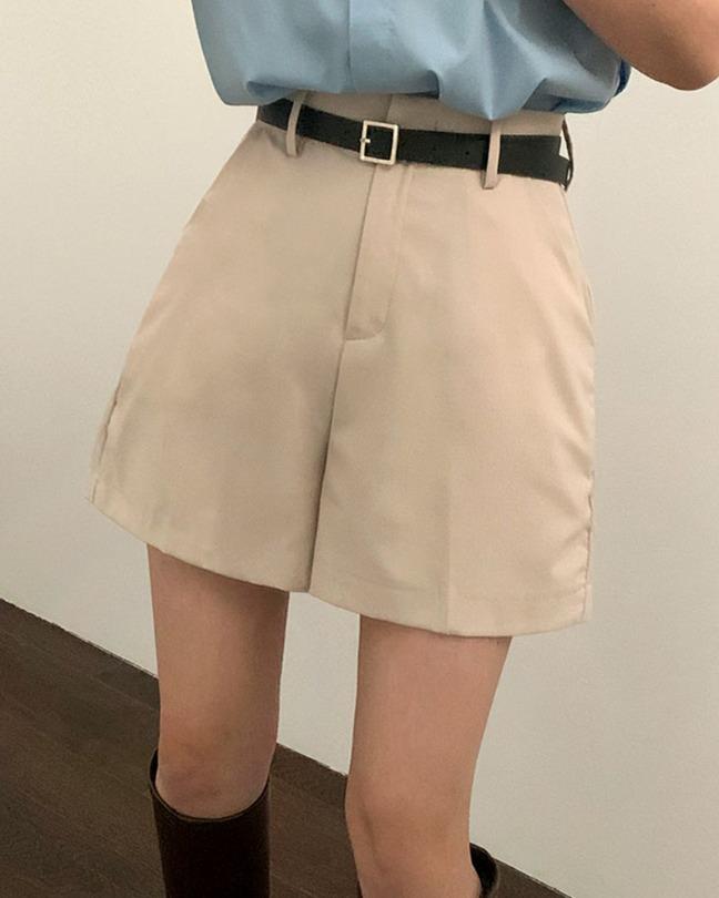 [3color]월넛 반바지 4부 슬랙스