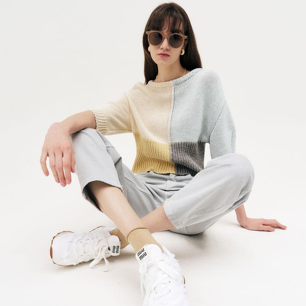 22 Summer_ Yellow Cotton Knit
