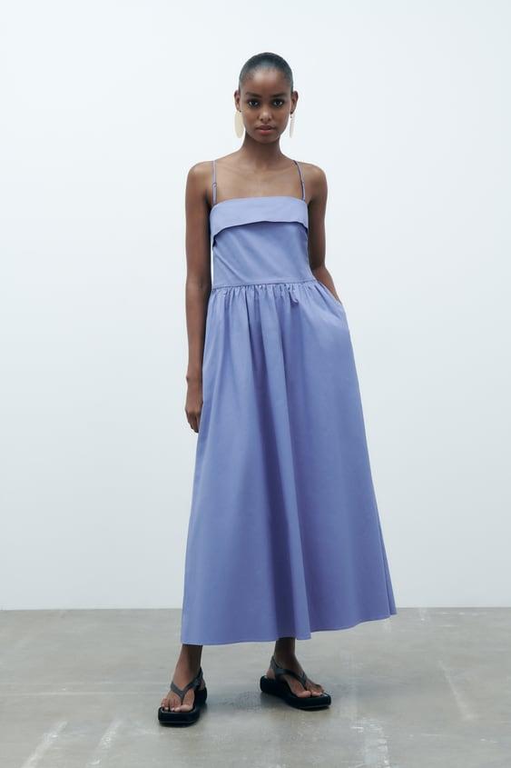 코튼 미디 원피스