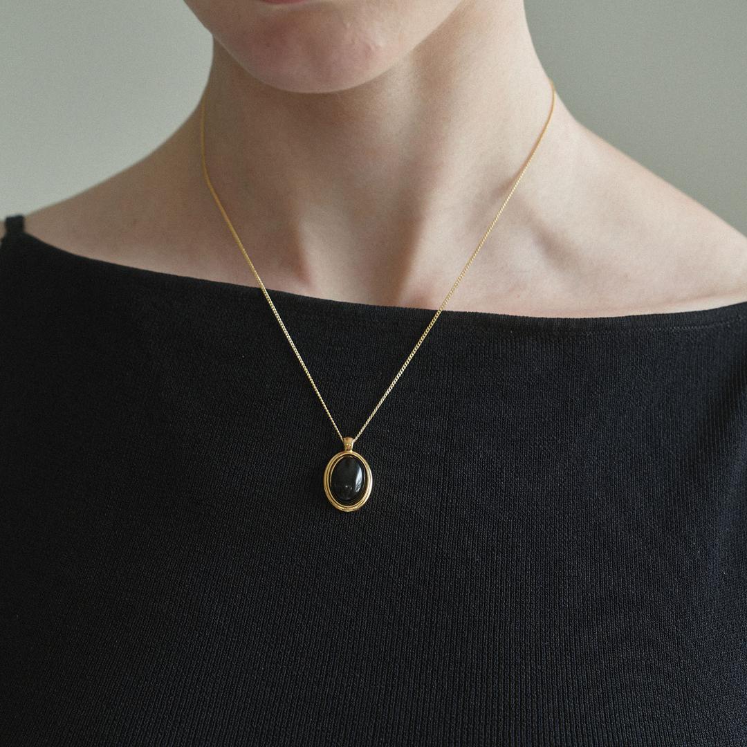 black onyx necklace