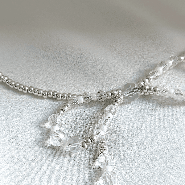 Crystal ribbon necklace