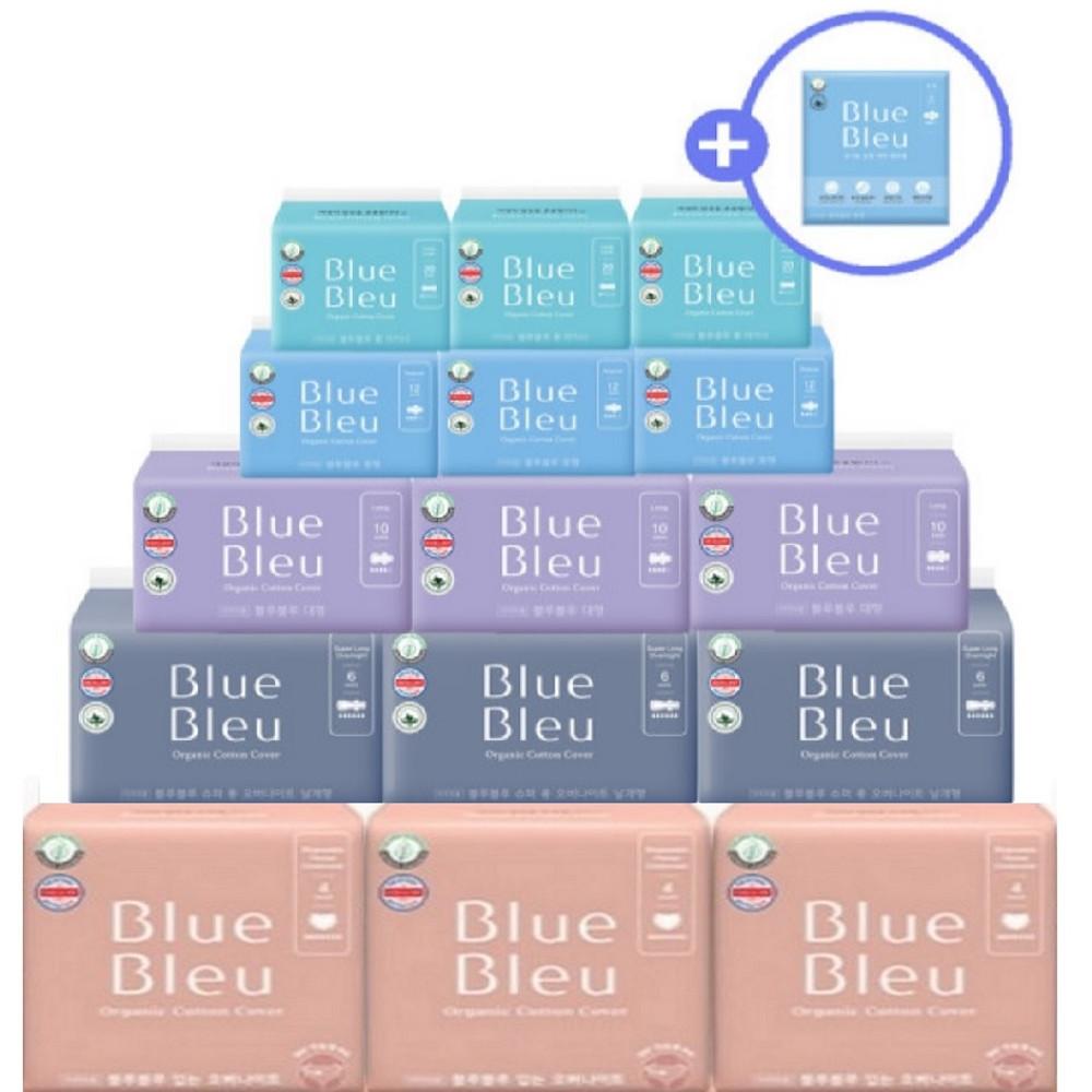블루블루 유기농 순면커버 생리대 3-5팩+체험팩