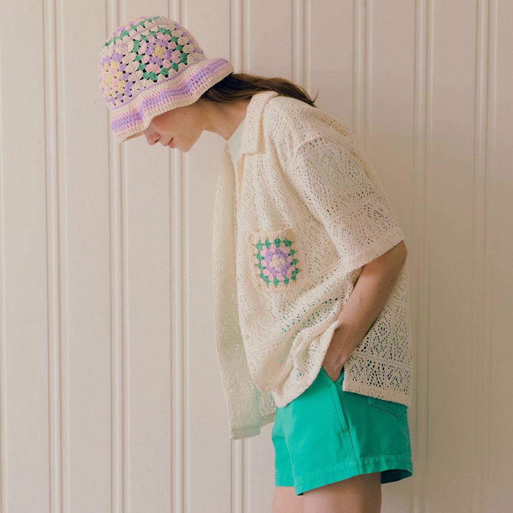 Avery Half Sleeve Shirt_Lace VC2236BL014M