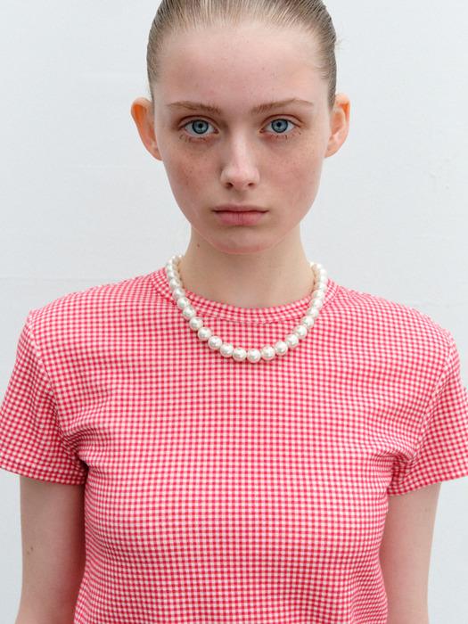 Lola Check T-shirt (RED)