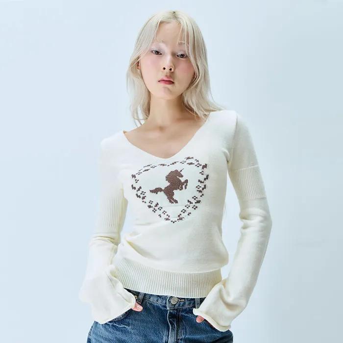 L21 IN MY PONNY KNIT(CREAM)