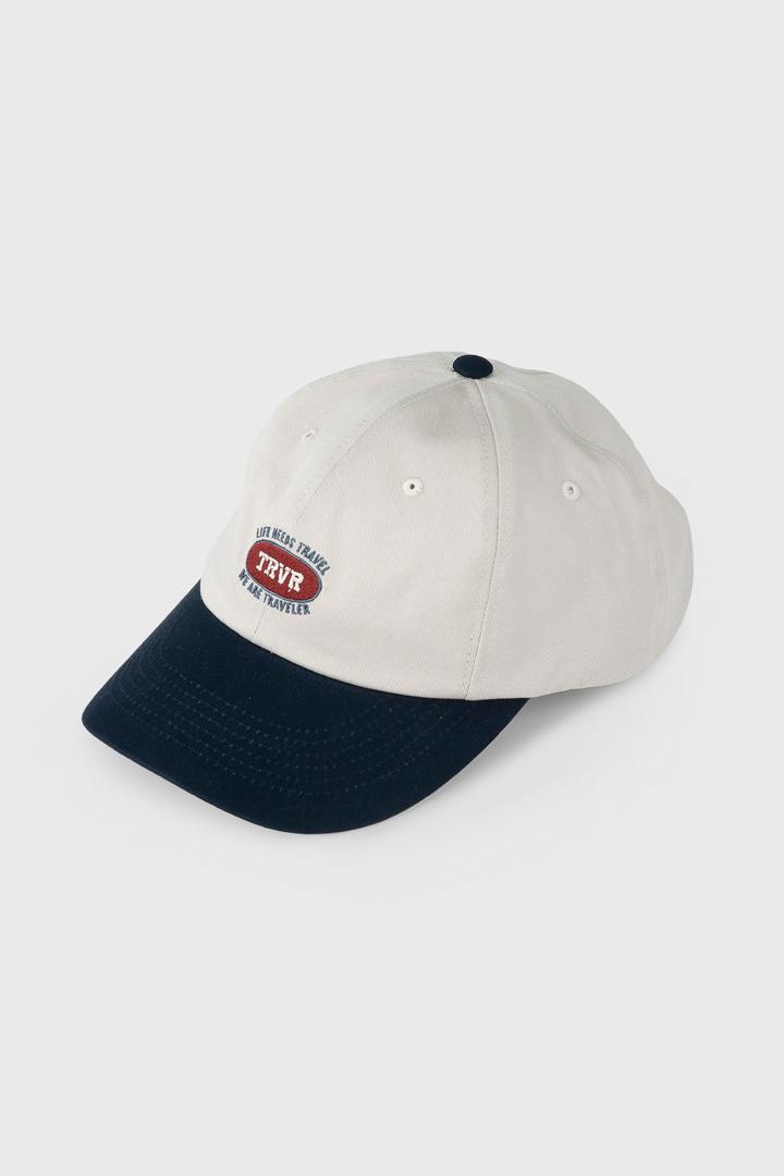 TRVR LNT LETTERING BALL CAP (BEIGE/NAVY)