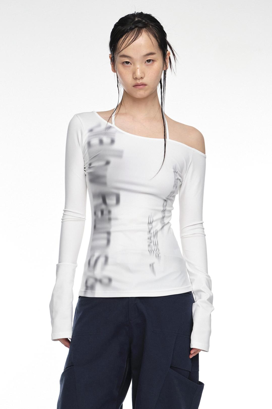 HALTER SLIM FIT LONG SLEEVE IVORY