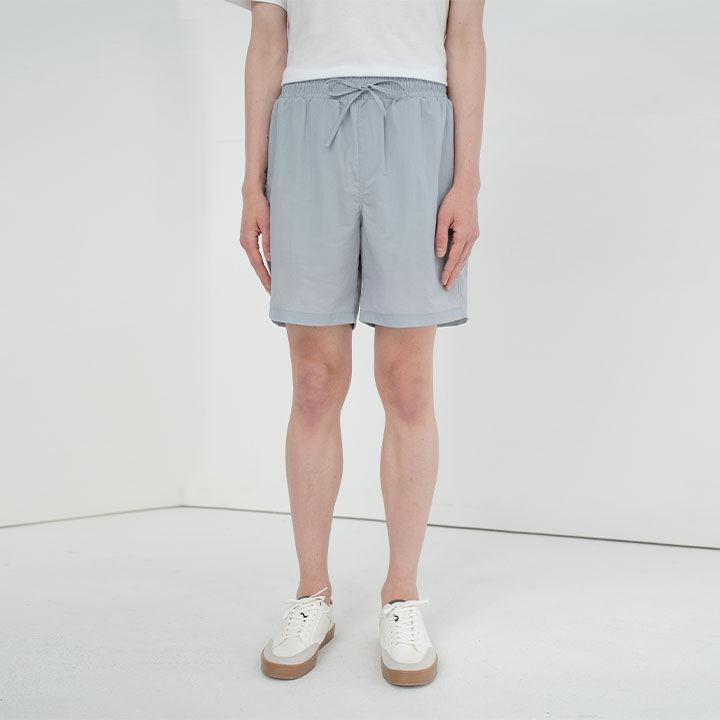 NYLON STRING SHORTS_LIGHT GRAY