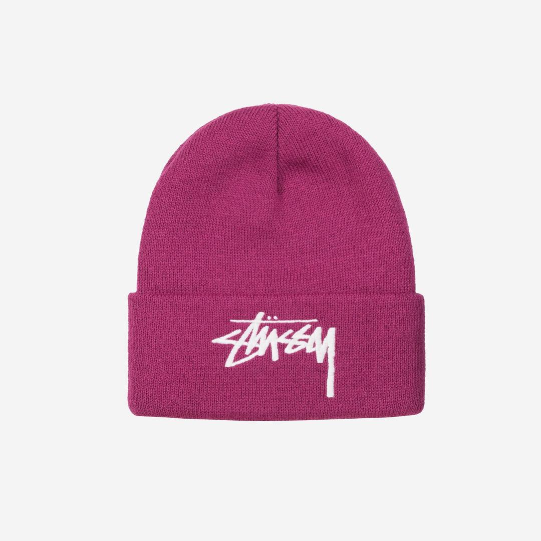 Stussy Big Stock Cuff Beanie Plum