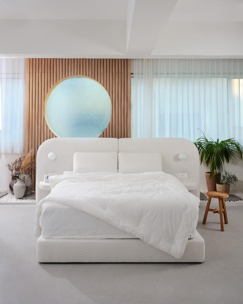 [슬립디노] 플러피 라이팅 패브릭 침대 (Q/K/1700 LK)