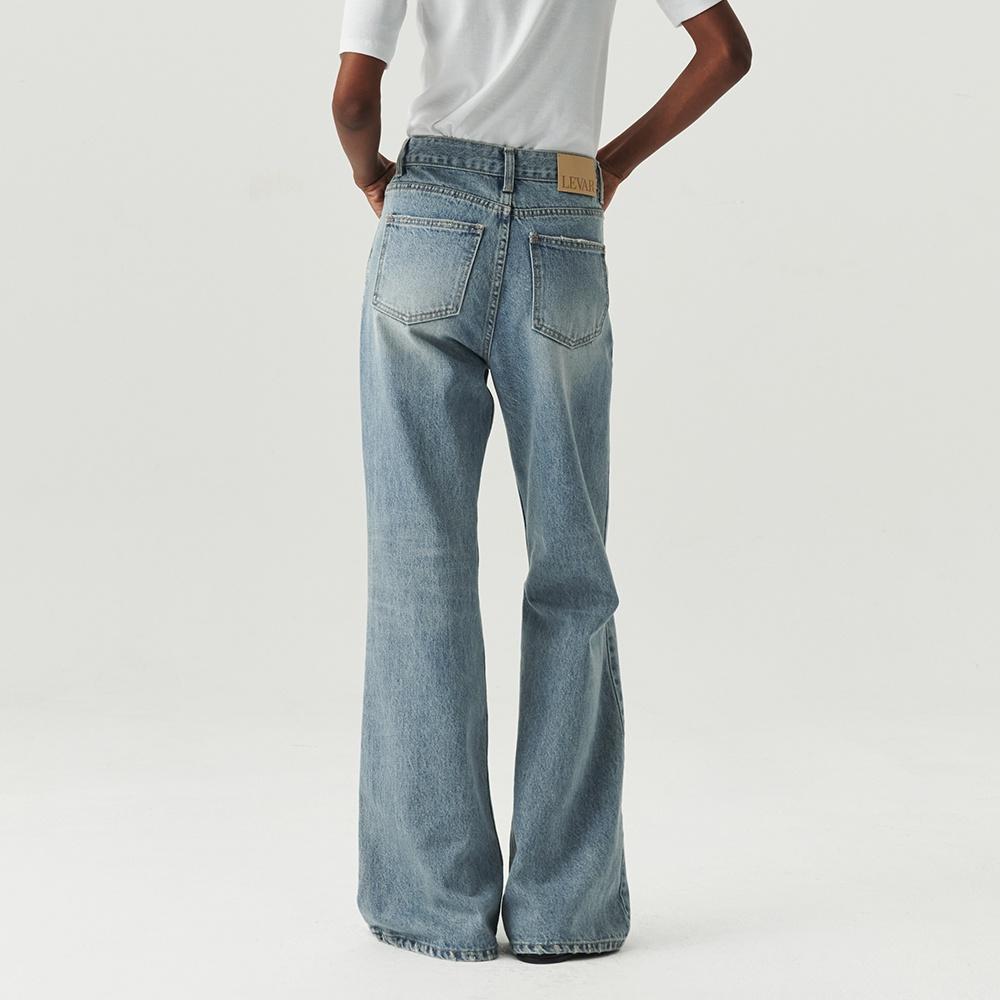 [7차] Relaxed Boots Cut Denim - Light Blue