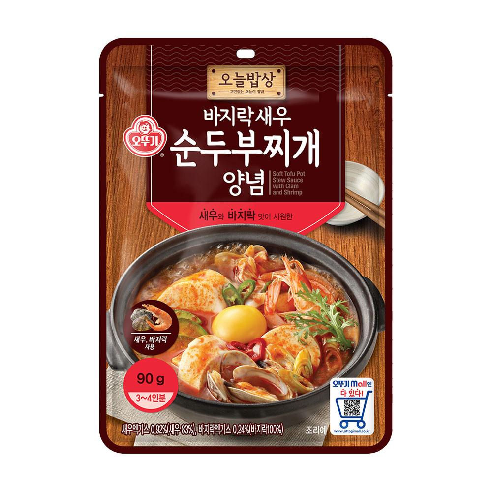 오뚜기 오늘밥상 바지락새우 순두부찌개양념 90g