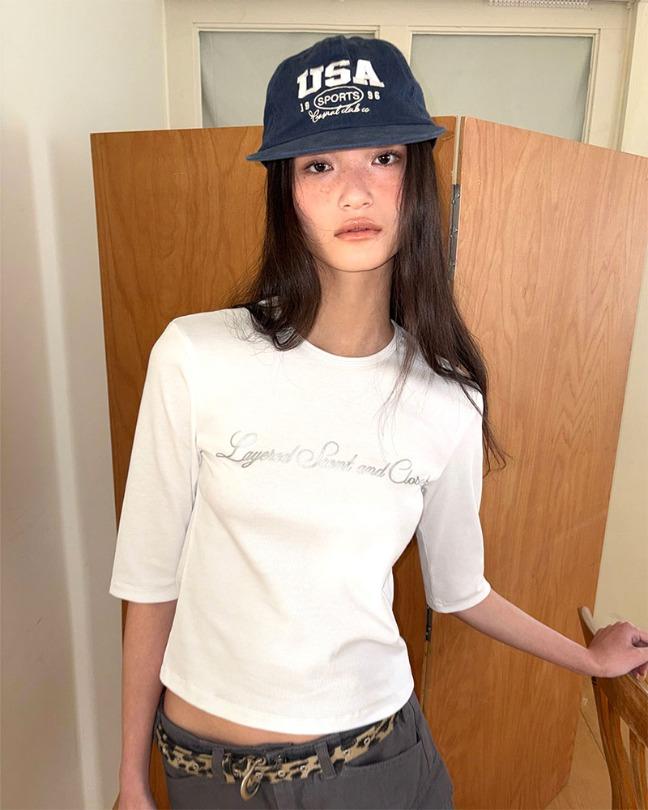 [당일출고][26S/S NEW][MADE]스텔라 5부 레터링 티셔츠