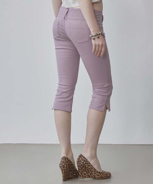 90s Cotton Capri Pants Mauve