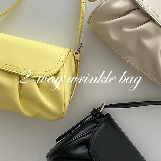 투웨이 링클백 2-way wrinkle bag(크로스끈 포함) 3color