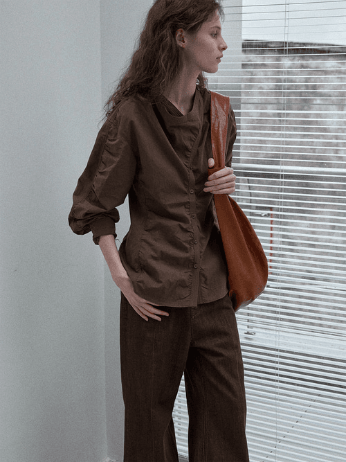 Kidman 차이나카라 슬림핏 블라우스