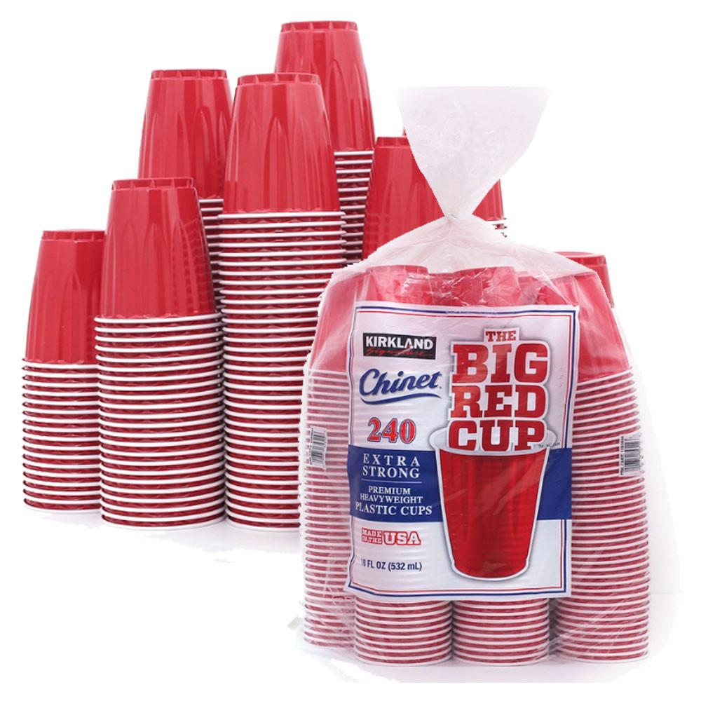 커클랜드 레드 일회용 음료수컵 532ml 18온즈 240개 대용량 얼음컵 미국 파티