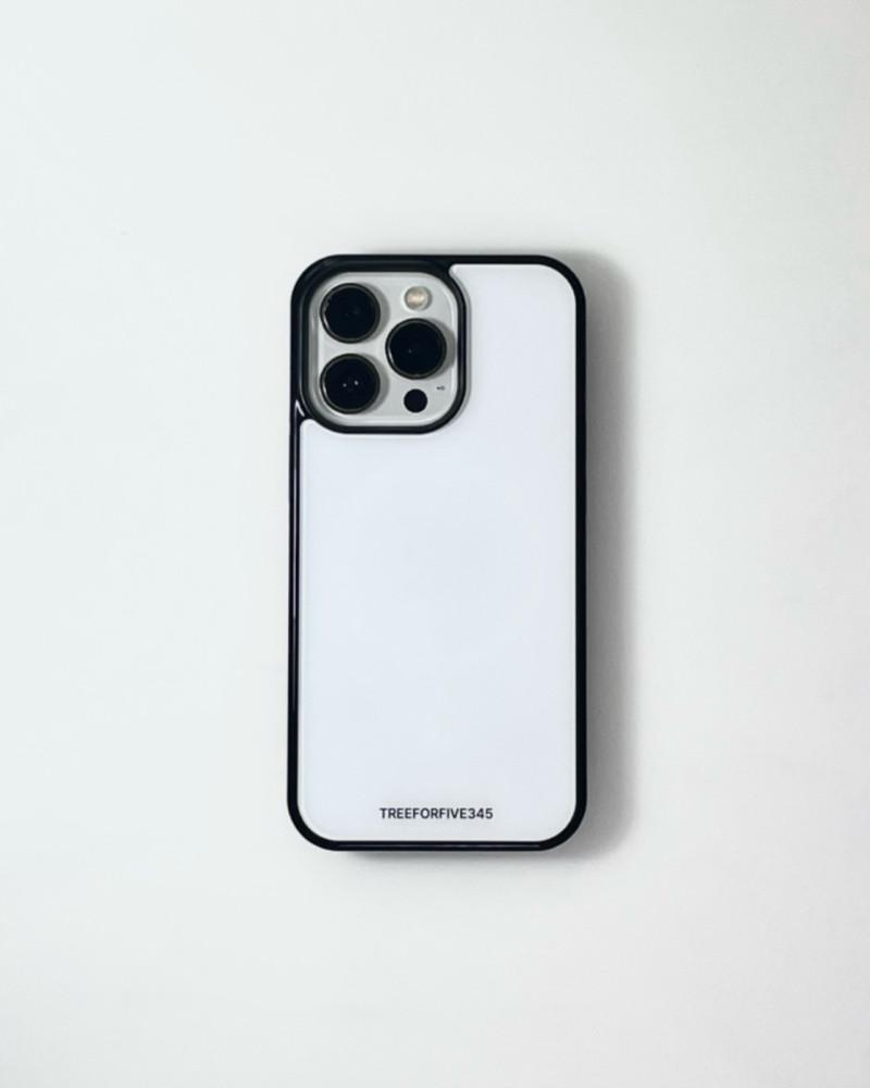 [SIMPLE] WHITE 글라스 범퍼케이스 유광 케이스 (맥세이프 추가 가능) / 트리포파이브345
