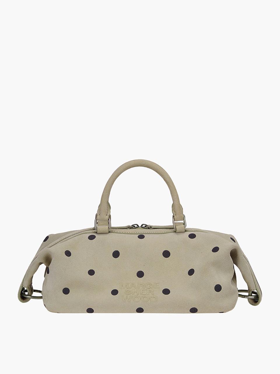 DUMPLING EW TOTE_blond wood printed suede