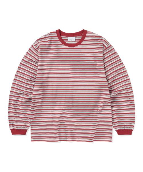 Striped L/S Tee Red
