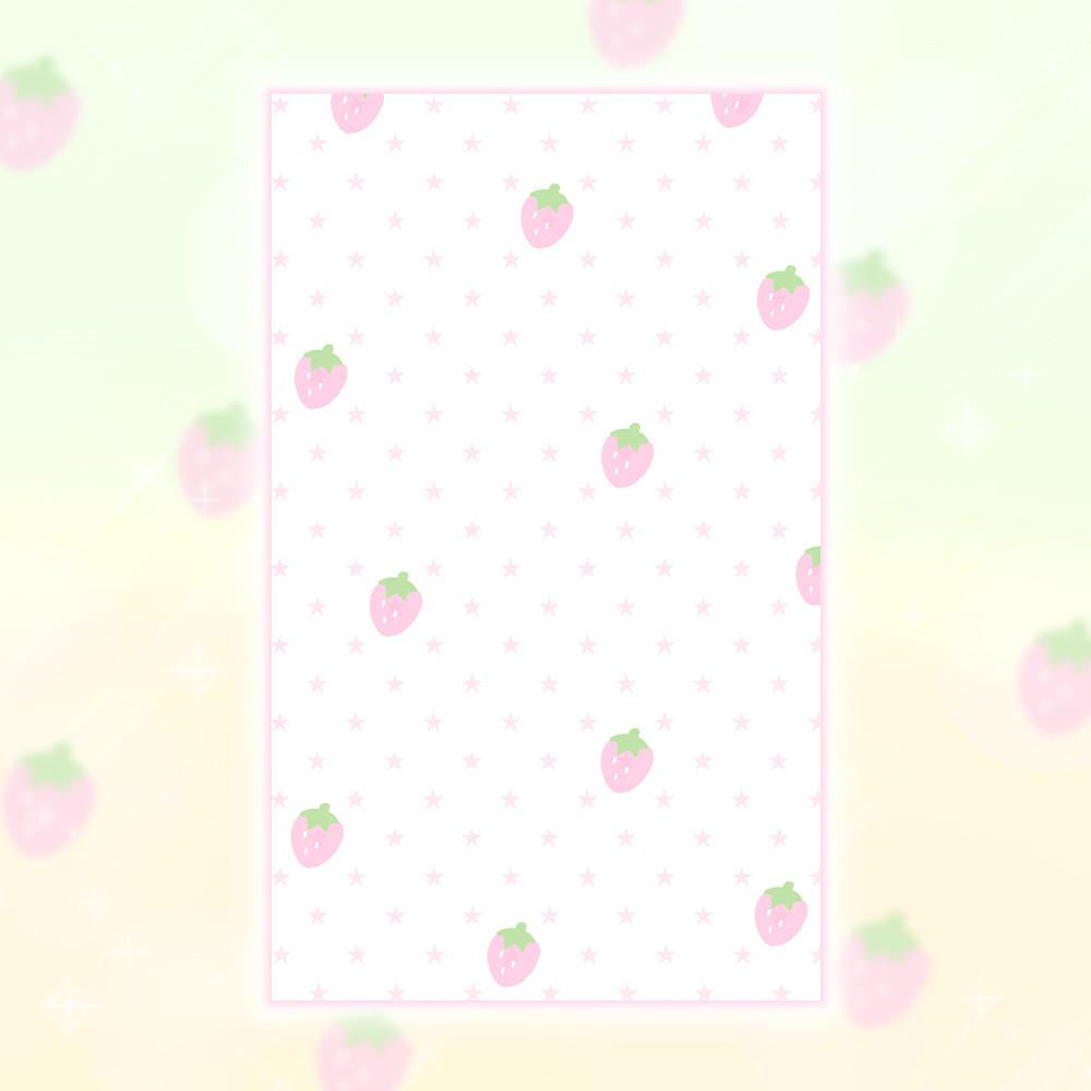 크리미밀키 A6 딸기와 별 다이어리 속지 2종 선택