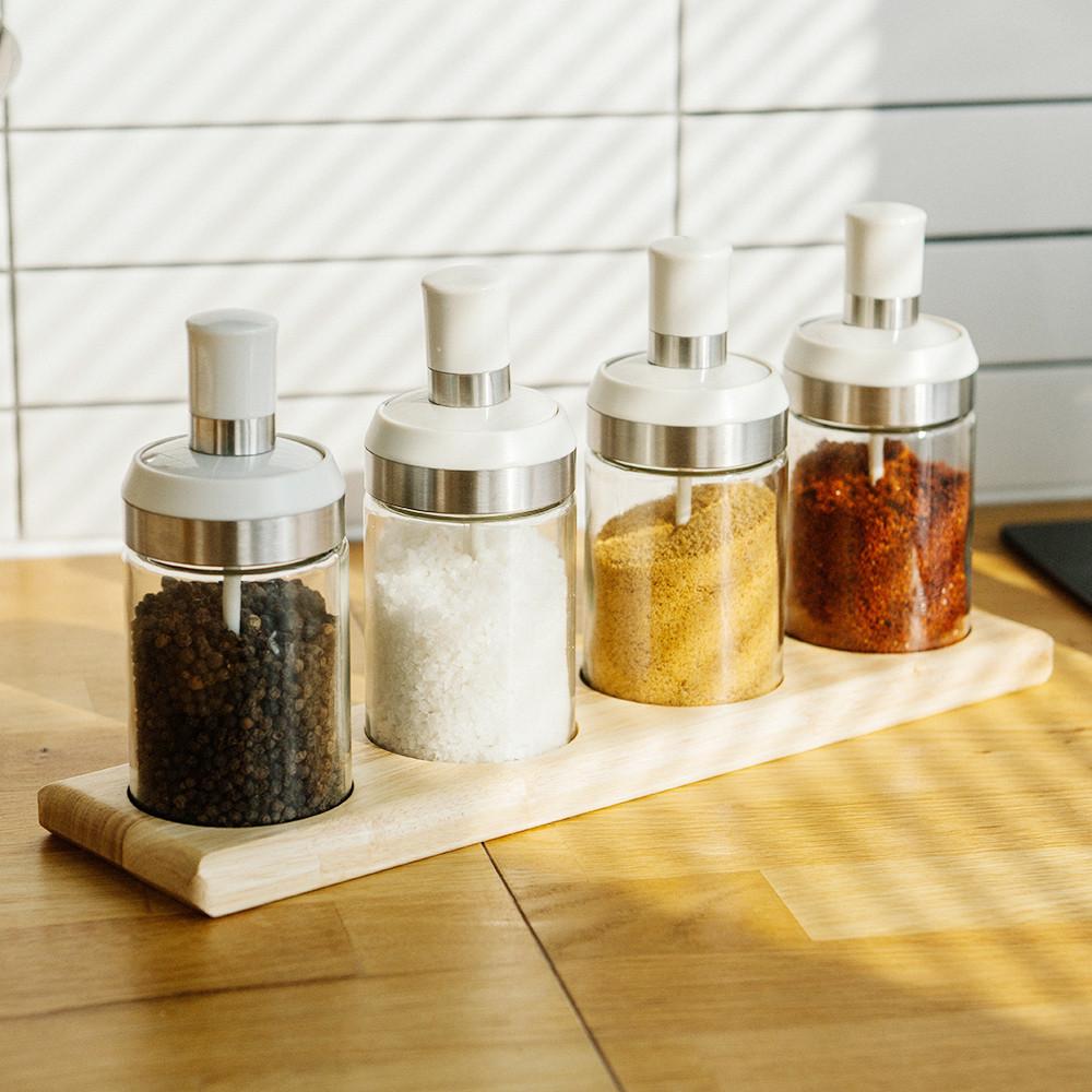 이한리빙 스푼 유리 양념통 세트