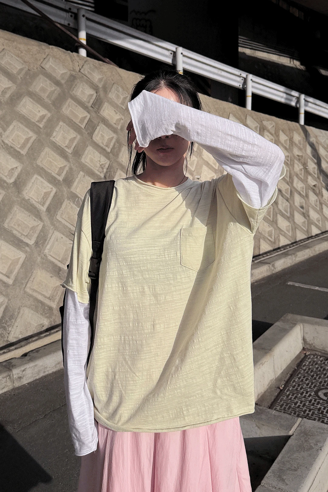 POCKET DOUBLE-SLEEVE TEE