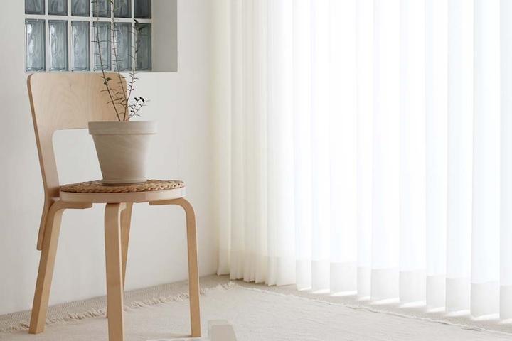 [맞춤]비침없는 도톰 쉬폰커튼 촘촘한 2.5배 나비주름형