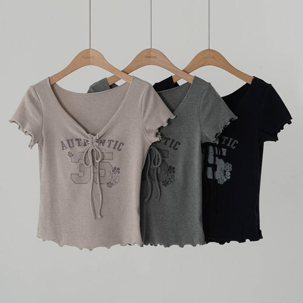 [3C] 미들셔링 레터링 반팔 티셔츠 기본티 반팔티셔츠 프린팅반팔 브이넥반팔티 세미크롭반팔티