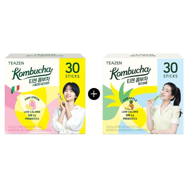 [1+1] 티젠 콤부차 30스틱입 (13가지 맛 택2) - 총 60스틱