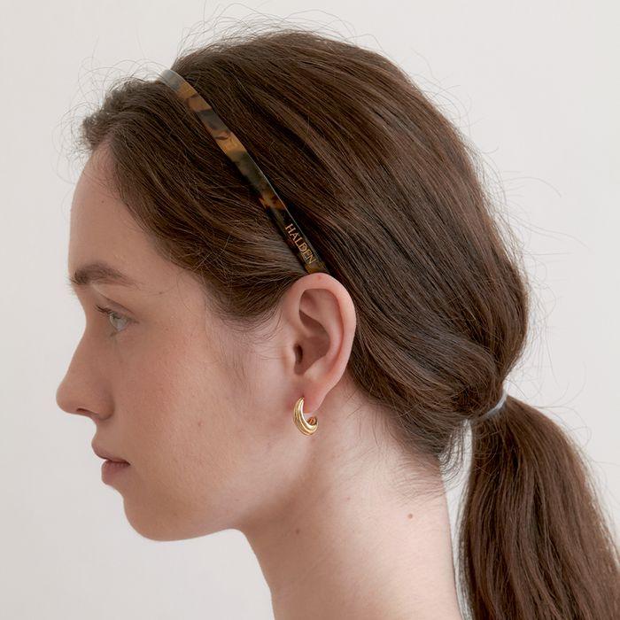 thin celluloid hairband (H028_yellow leopard)