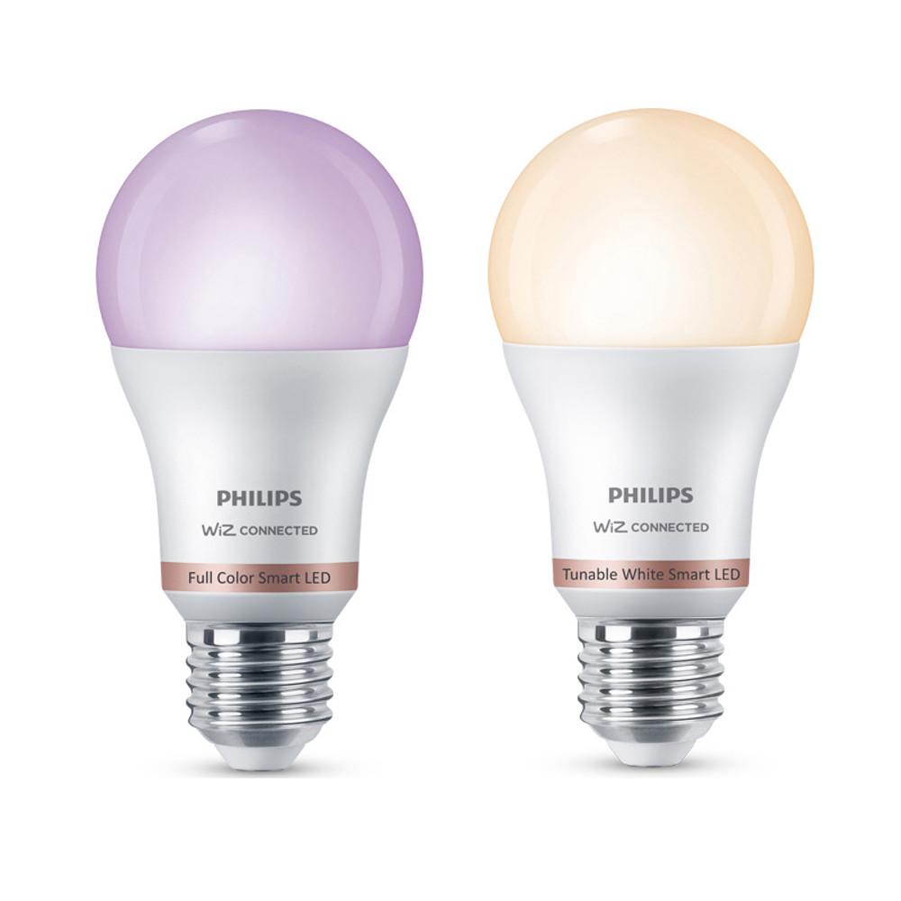 필립스 WIZ 위즈 스마트 조명 LED 8W 램프 벌브 전구 RGB 색온도 조절 와이파이 IOT 리모콘조명