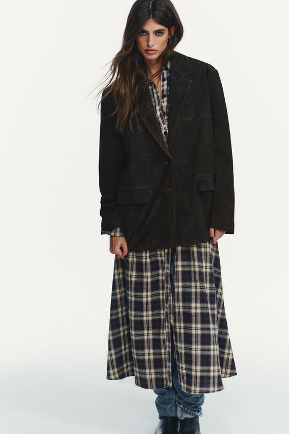 100% 스웨이드 포켓 블레이저