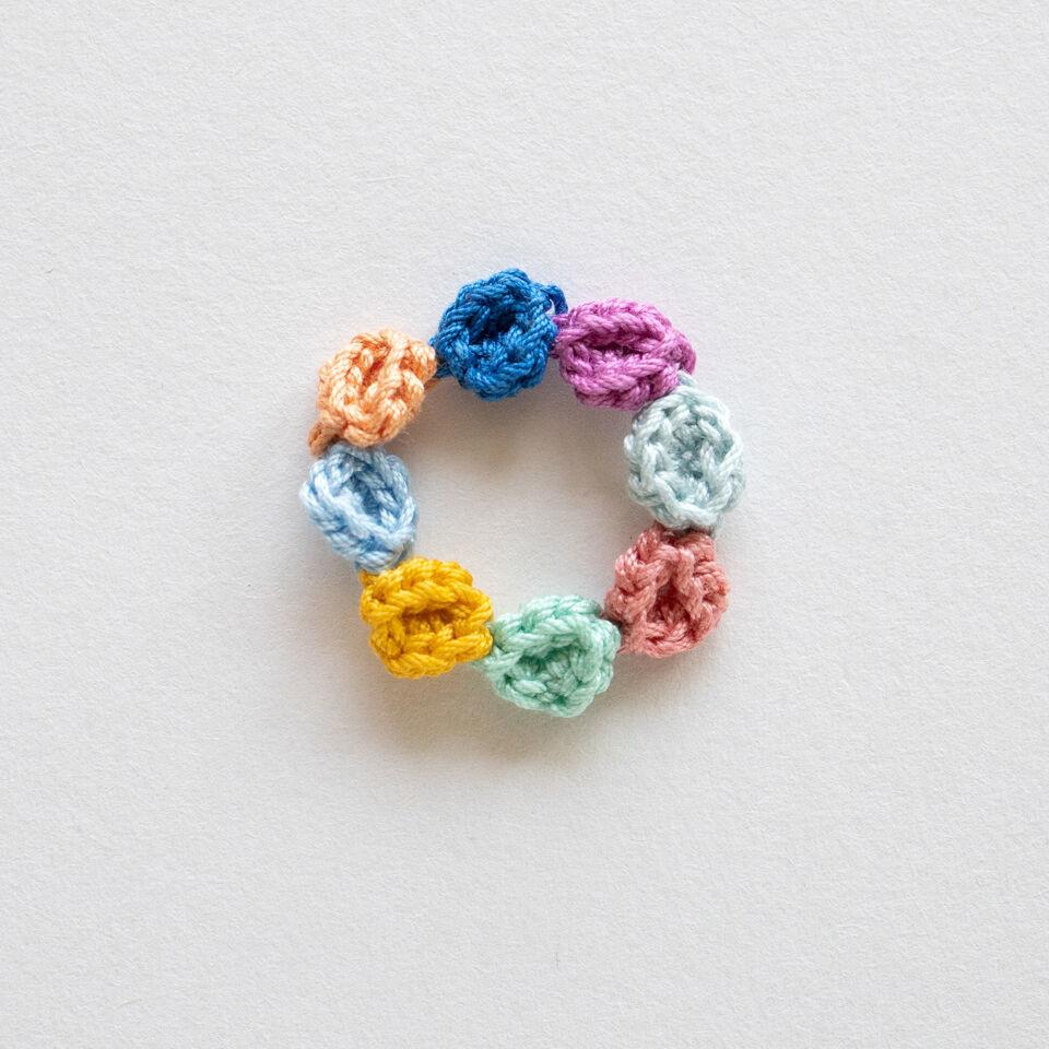 Bohemian colorway knit ring