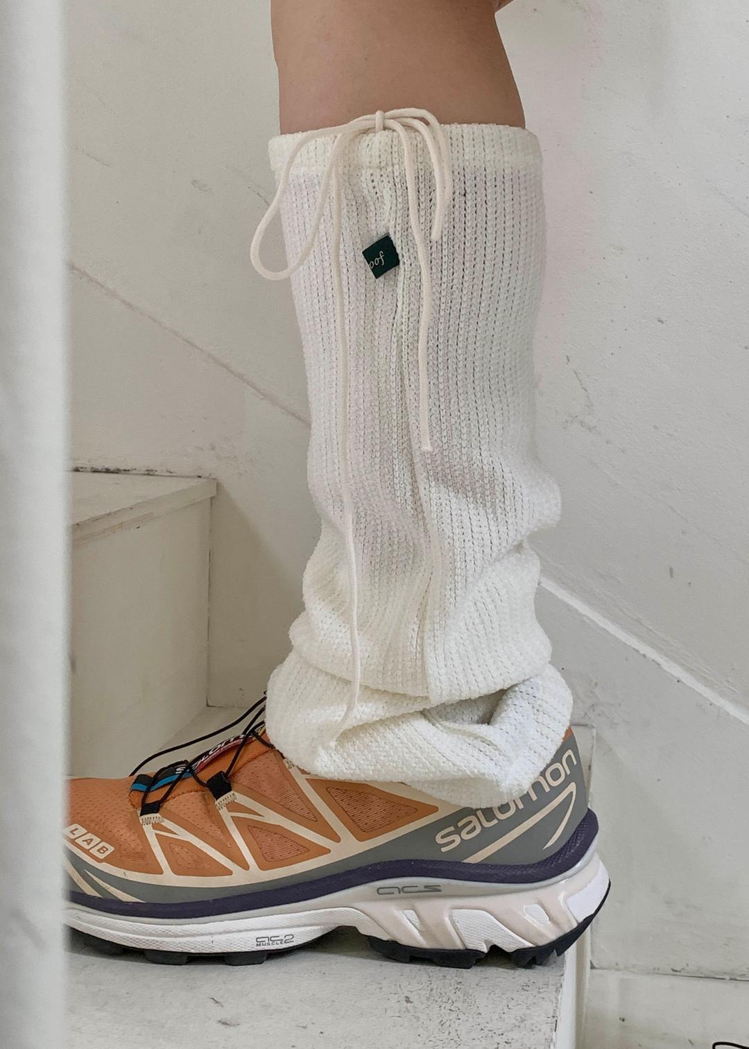 STRING KNIT LEG WARMER