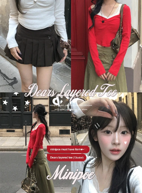 [얼리어텀🤎][MADE] 디얼즈 레이어드 티셔츠 (13color)( 바배물량 , 소진시 7일소요 )