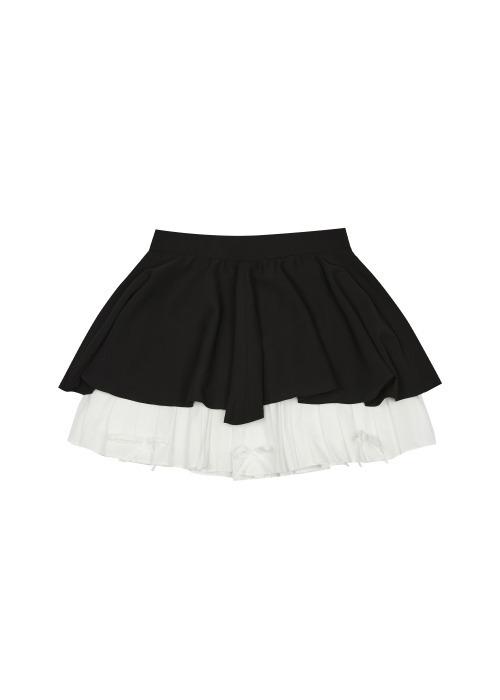 FLARE COTTON RIBBON SKIRT