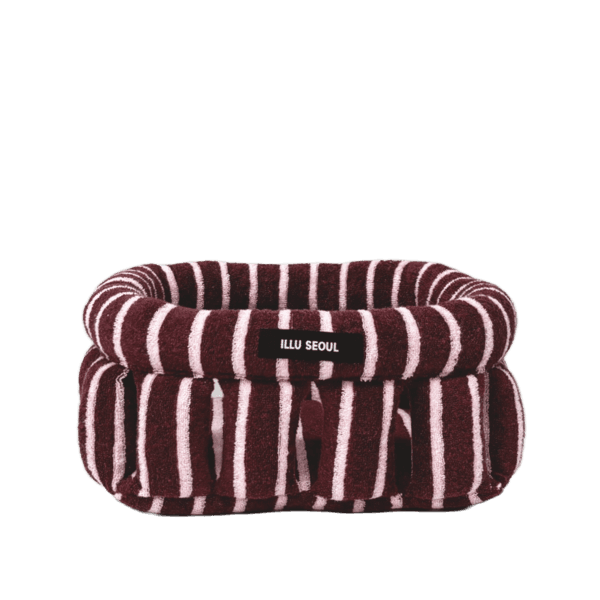 terry flat basket BERRY STRIPE
