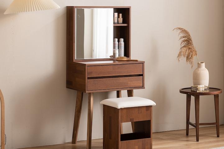 패런트 멀바우 600 2단서랍 화장대(거울포함) 3colors