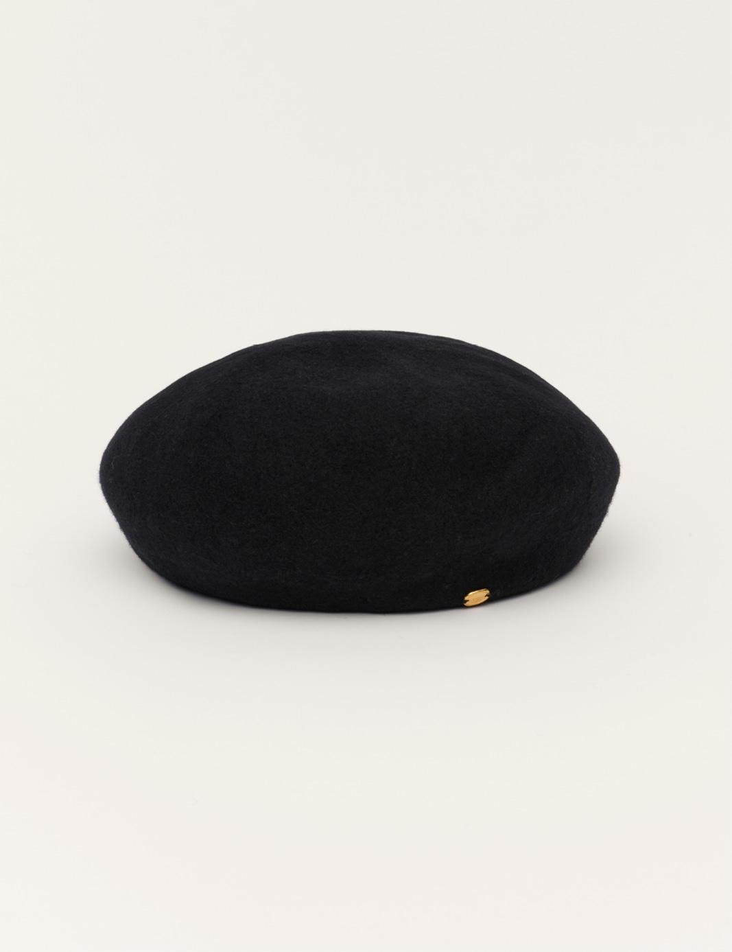 Noir Wool Beret (Black)