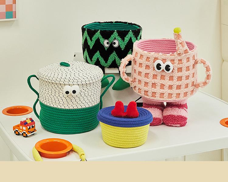 귀여운 캐릭터 수납 보관 다용도 바구니